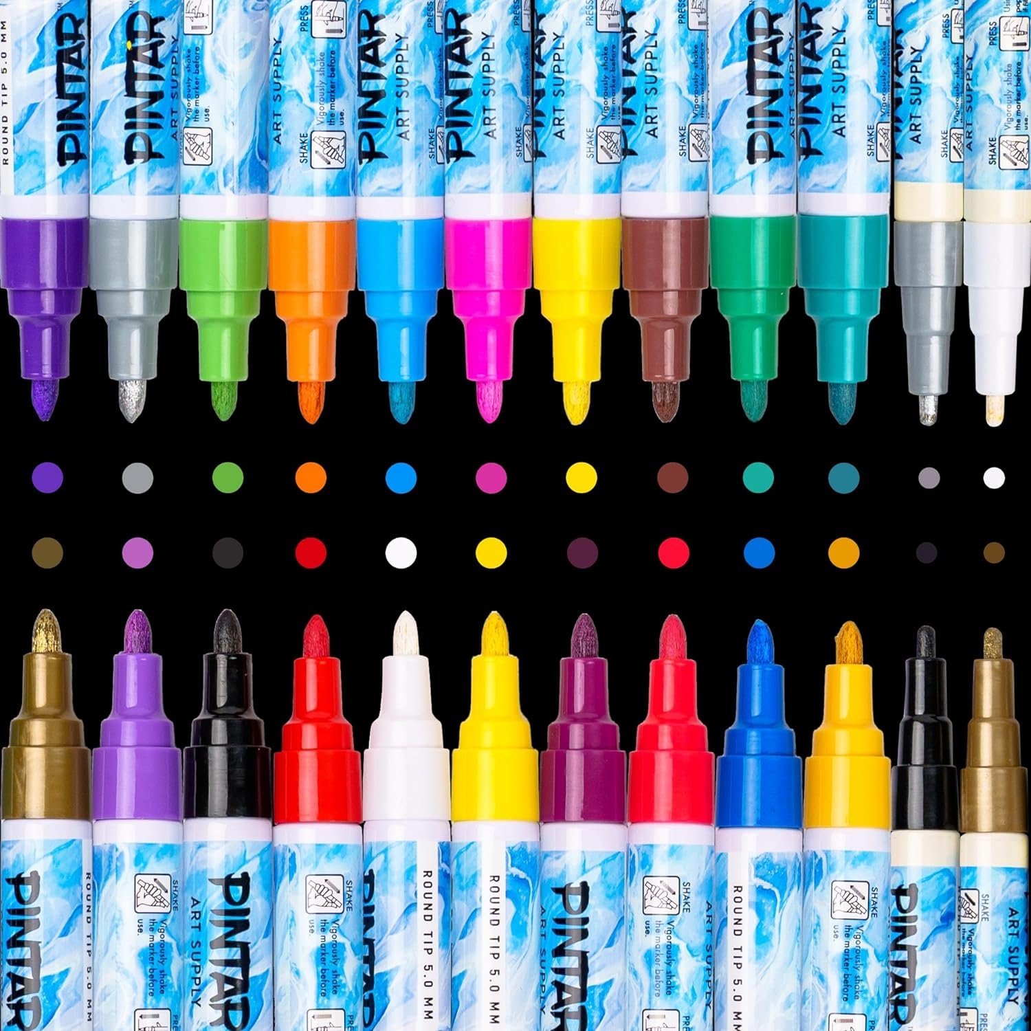 POSCA PC-5M Medium Paint Marker Acrylic Rock Painting Pens 