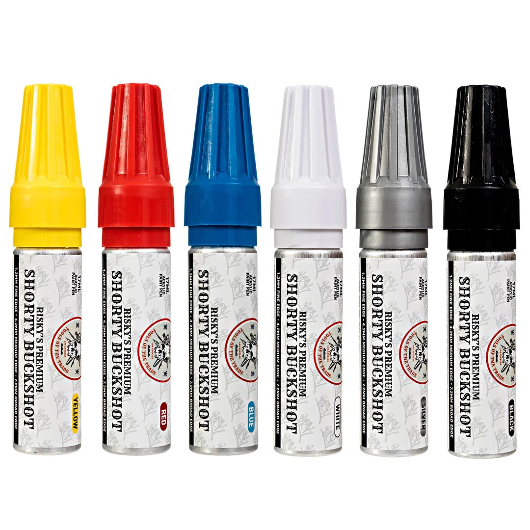 Risk Shorty Buckshot Acrylic Based Chisel Tip Paint Pens – 6 Pack ...