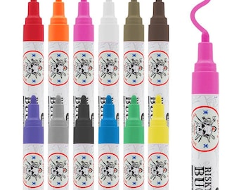 Risk Platinum 3mm Acrylic Based Paint Pens – 12 Pack – Assorted Colors