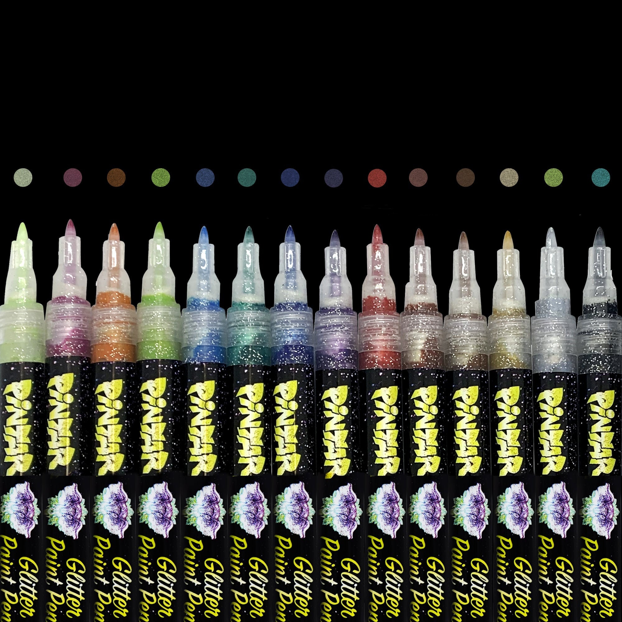 Pintar Acrylic Paint Markers - 16 Pack Fine Tip (1.0mm)