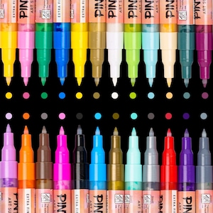 Pintar Acrylic Paint Markers Set - Extra Fine Tip Paint Pens - Acrylic Markers Paint Pens - Acrylic Paint Pens For Rock Painting, Wood, Glas