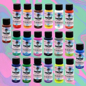 Vibrant liquid acrylic paints blending together in fluid art
