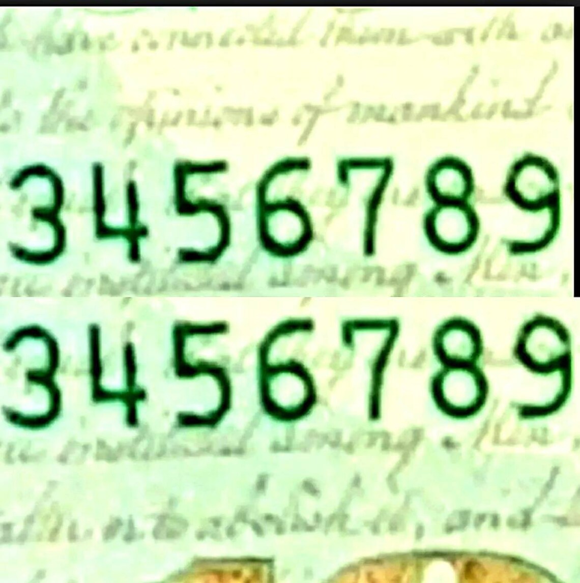 Perfect ladder serial number 3456789 hundred dollar bill Etsy