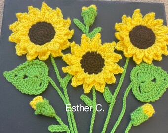 Crochet Sunflower Pattern PDF digital download