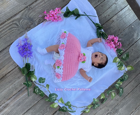 Crochet Baby Dress PATTERN Only PDF 3-6 Months New Zealand