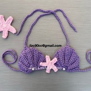 Mermaid Top Crochet Mermaid Seashell Top Mermaid Kostüm-Kleinkind-Größen