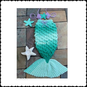 Crocodile Stitch Mermaid Tail PATTERN ONLY PDF Intermediate - Experienced Level Crochet Mermaid Costume 1-2 years