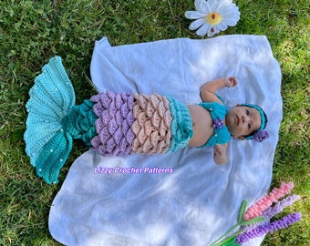 Zeemeermin geïnspireerd kostuum Baby zeemeermin foto prop