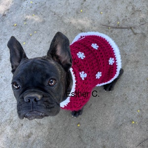 Crochet Christmas Dog Sweater PATTERN Only PDF Etsy
