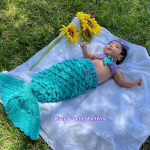 Mermaid Tail Pattern newborn PDF Intermediate - Expirienced Level Crochet Mermaid Pattern ONLY instant download