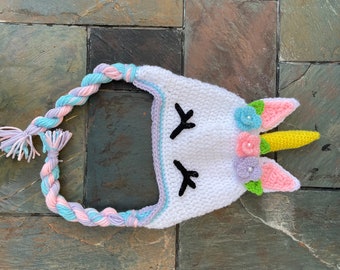 Crochet Unicorn Hat PATTERN only PDF instant download 0-6 months and 6-12 months