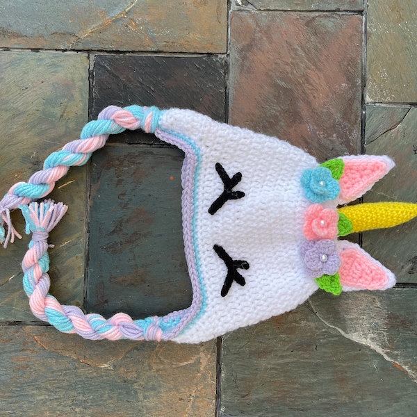 Crochet Unicorn Hat PATTERN only PDF instant download 0-6 months and 6-12 months