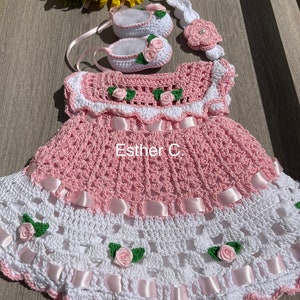 Crochet Baby Dress Pattern PDF 4 Sizes: 0-3 3-6 6-9 and - Etsy