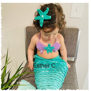 Handmade Crochet  Mermaid Top