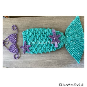 Crochet Baby Mermaid Tail Costume 1-2 years