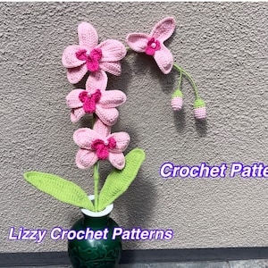 Crochet Orchid PATTERN only PDF instant download