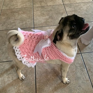 Crochet dog dress PDF  pattern only easy to follow,  download