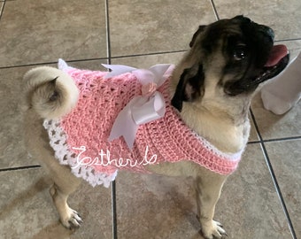 Crochet dog dress PDF  pattern only easy to follow,  download