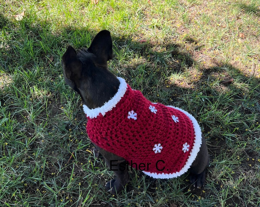 Crochet Christmas Dog Sweater PATTERN Only PDF Etsy