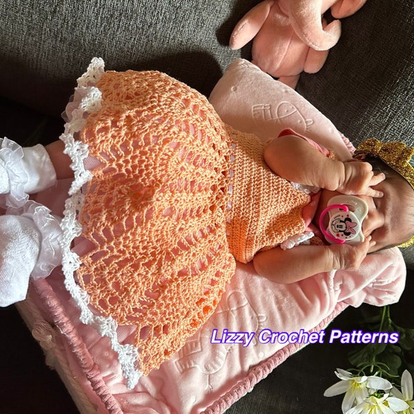 Pineapple Stitch Baby Dress  with sandals and headband pattern 6-12 months (Easy to Follow) Instant Download PDF