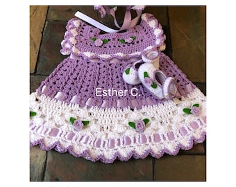 Rossie Baby Kleid (einfach zu folgen) Instant Download, 0-3 Monate
