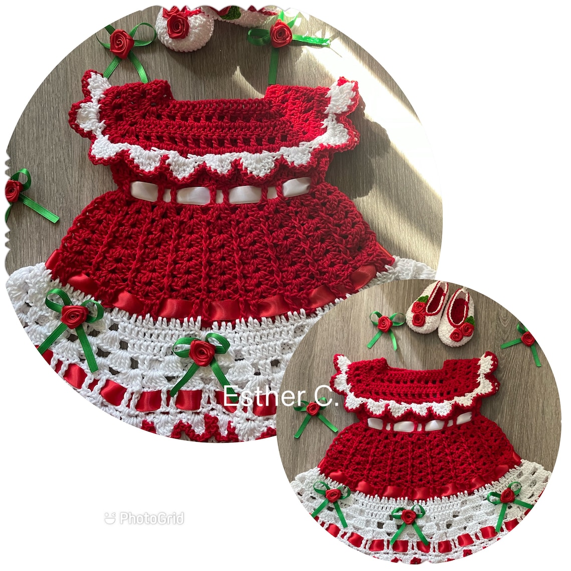 Crochet Christmas Baby Dress PATTERN ONLY Instant Download PDF - Etsy