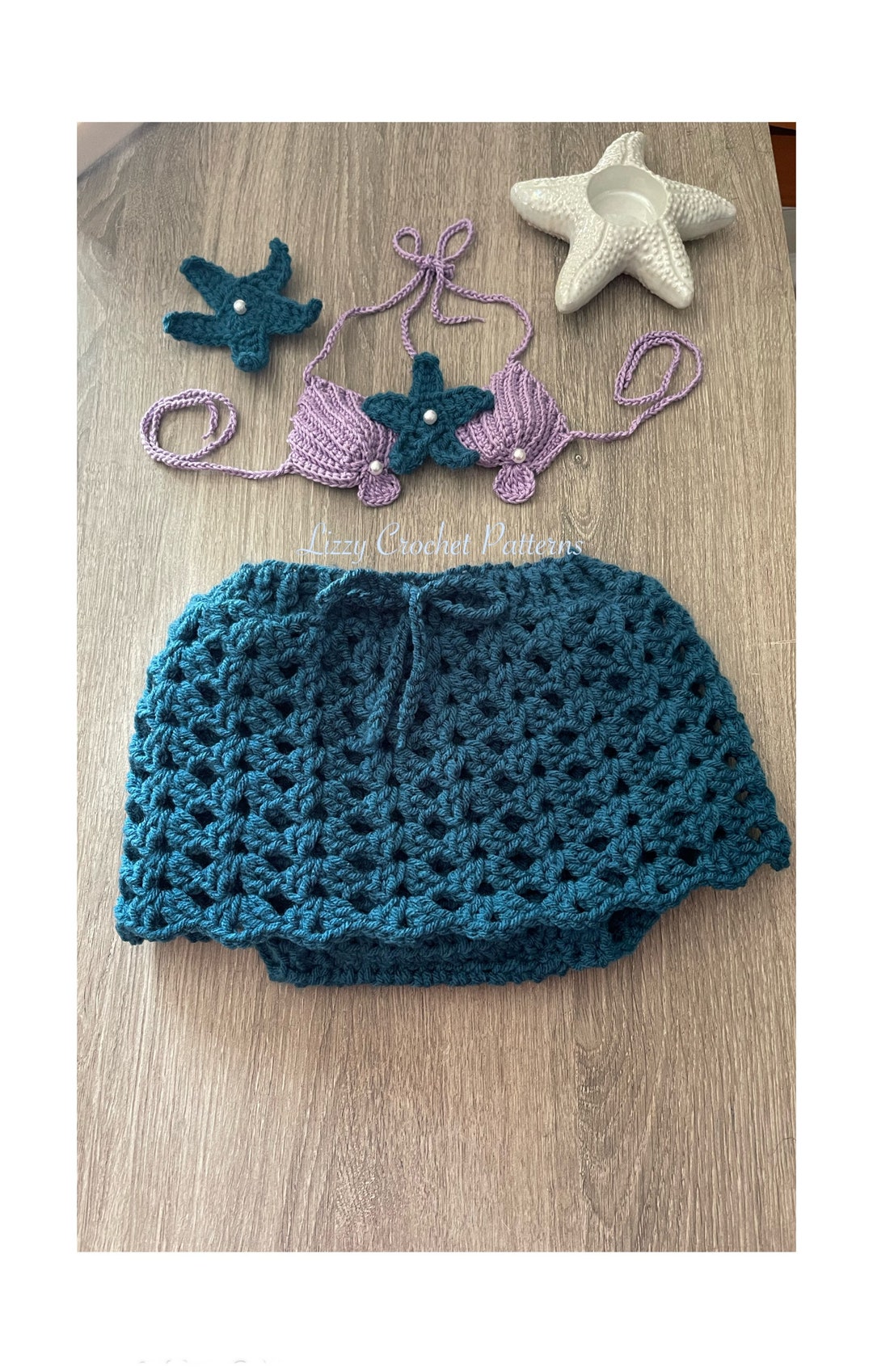Handmade Crochet Mermaid Top and Bloomers 12 Years Etsy