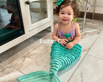 Crochet Mermaid Tail Pattern PDF Intermediate Level, 1-2 Years