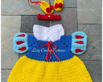 snow white crochet dress pattern Buy Snow White Crochet Tutu Dress Pattern Size 1 Year and 2 Years Old, Baby Dress Pattern Online in India