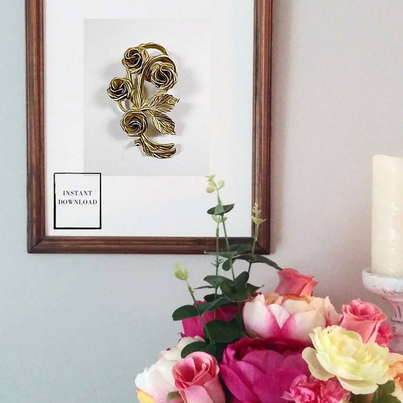 Modern print Roses print Minimalist Print Roses digital art Artistic Rose printable wall art Minimalist Art Print Roses decor