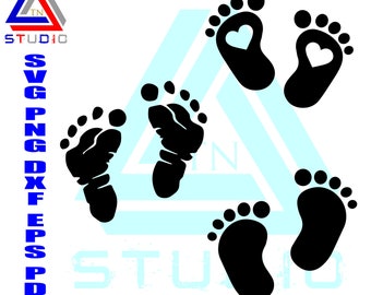 Download Free Baby Footprints Pdf Etsy SVG Cut Files
