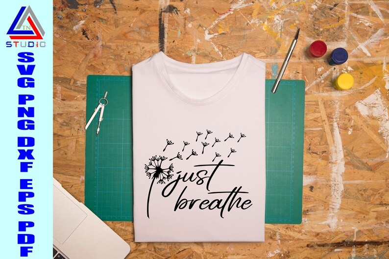Download Just Breathe Dandelion Svg Momlife Svg Just Breathe Svg | Etsy