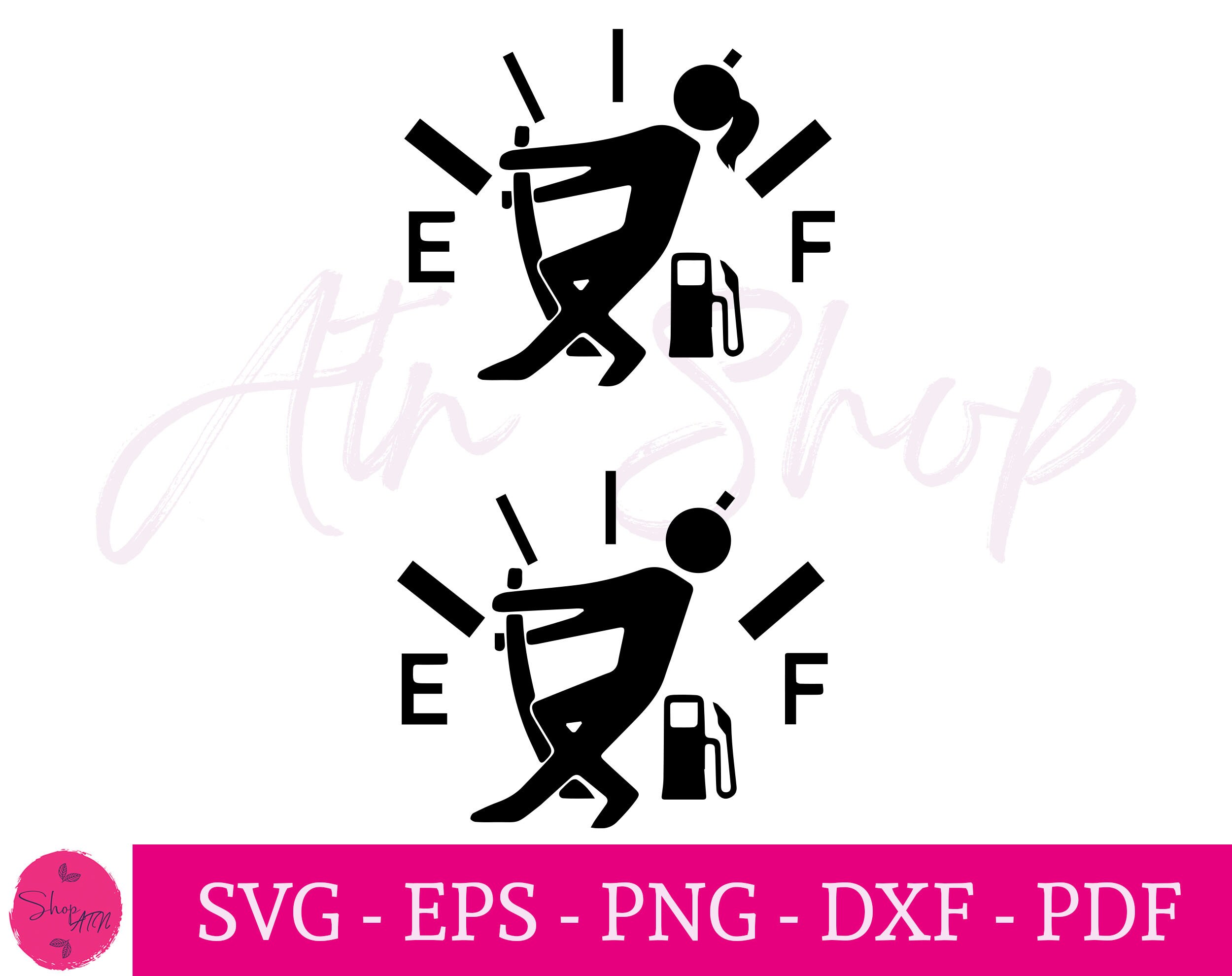 Gas Gauge SVG SVG Long Hair Empty Gas svg SVG Funny svg Etsy