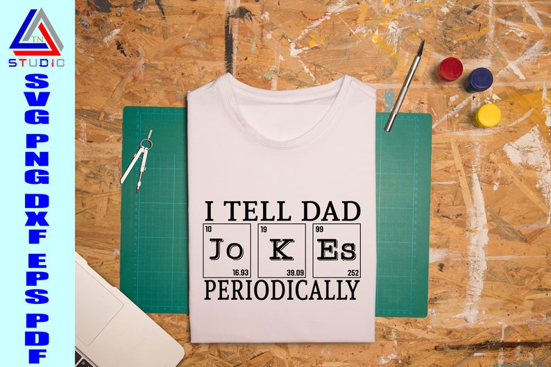 Download I Tell Dad Jokes Periodically Svg for cricut Digital Cut File. | Etsy