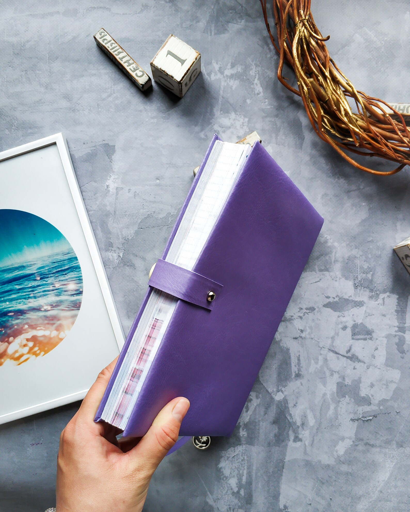 Personalized notebook A5 planner purple notebook happy Etsy