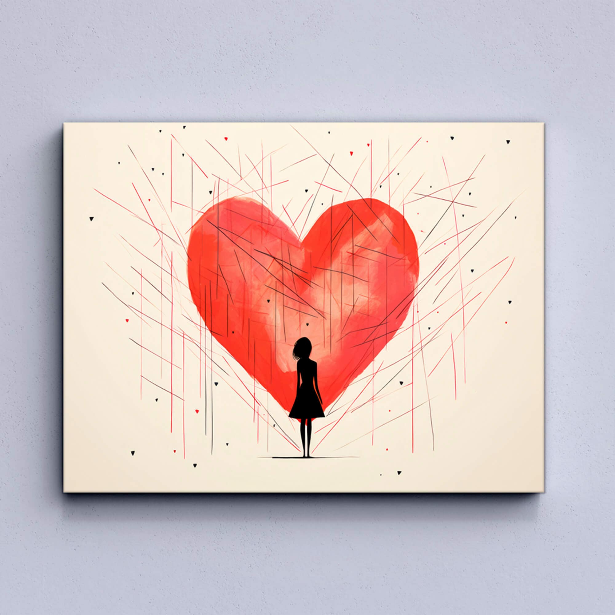 Love Heart Canvas Motivation Art Banksy Art Graffiti Painting Love