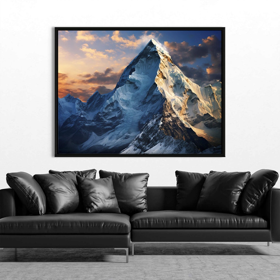 Mountain Wall Art Everest Wall Art Nature Prints Mount Wall Etsy