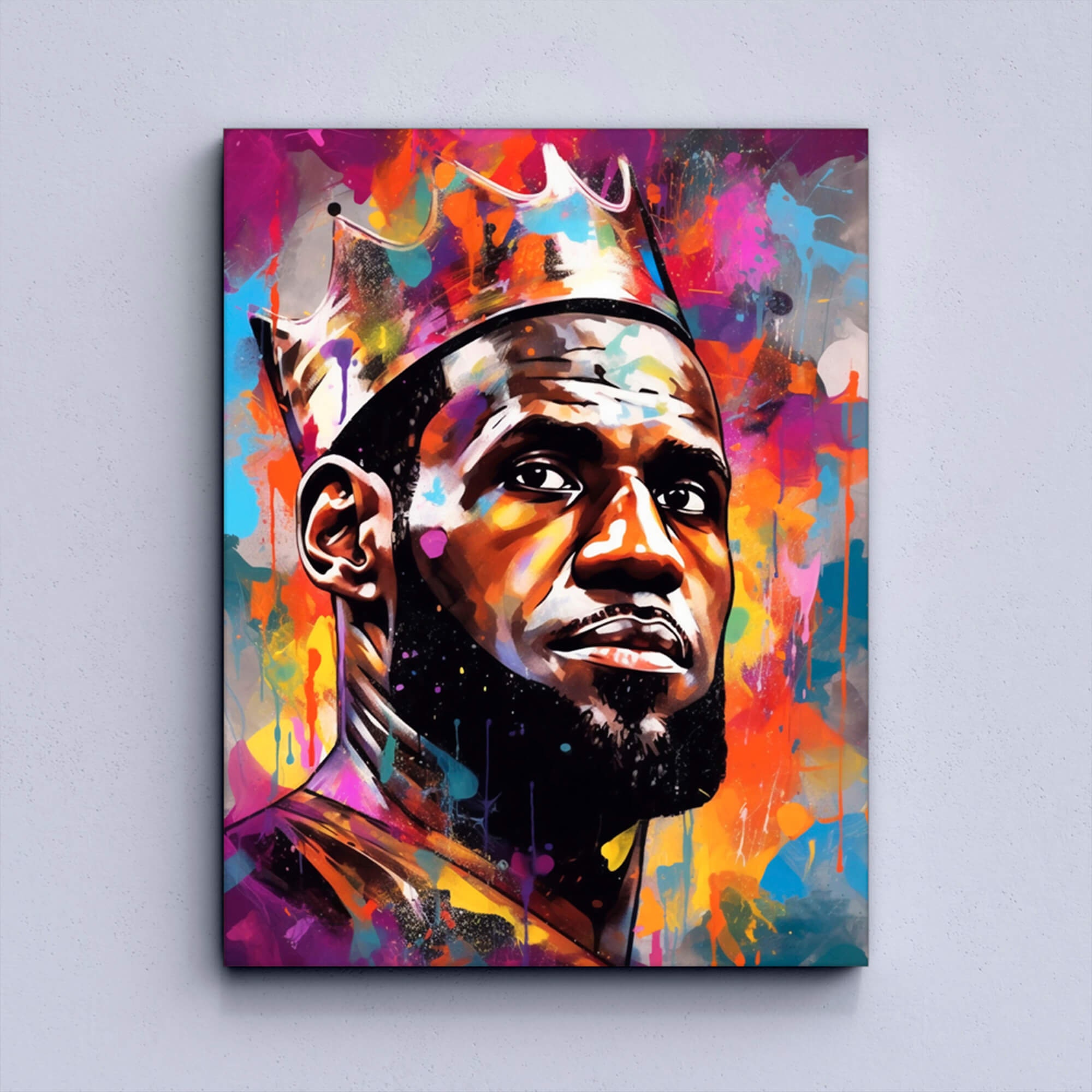Lebron James Wall Art King James Wall Art Lebron James Wall Etsy
