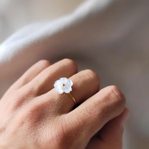 Alliance en argent sterling en relief avec fleurs, bague à
