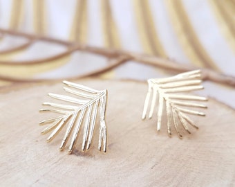 Palm leaf earrings, tropical earrings, Mother's Day gift