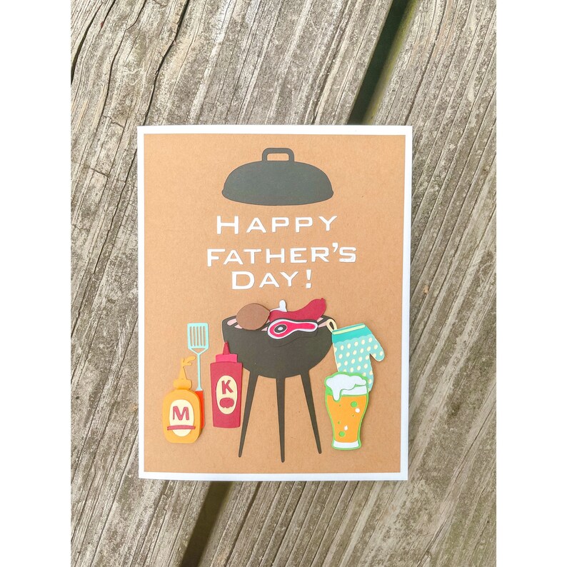 Handmade Father's Day Card. BBQ Card. Grill Card. Outdoor Etsy