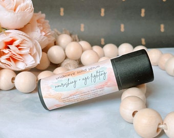 undereye + all over solid serum | age fighting + nourishing | naturally scented with gentle skin-loving essential oil blend