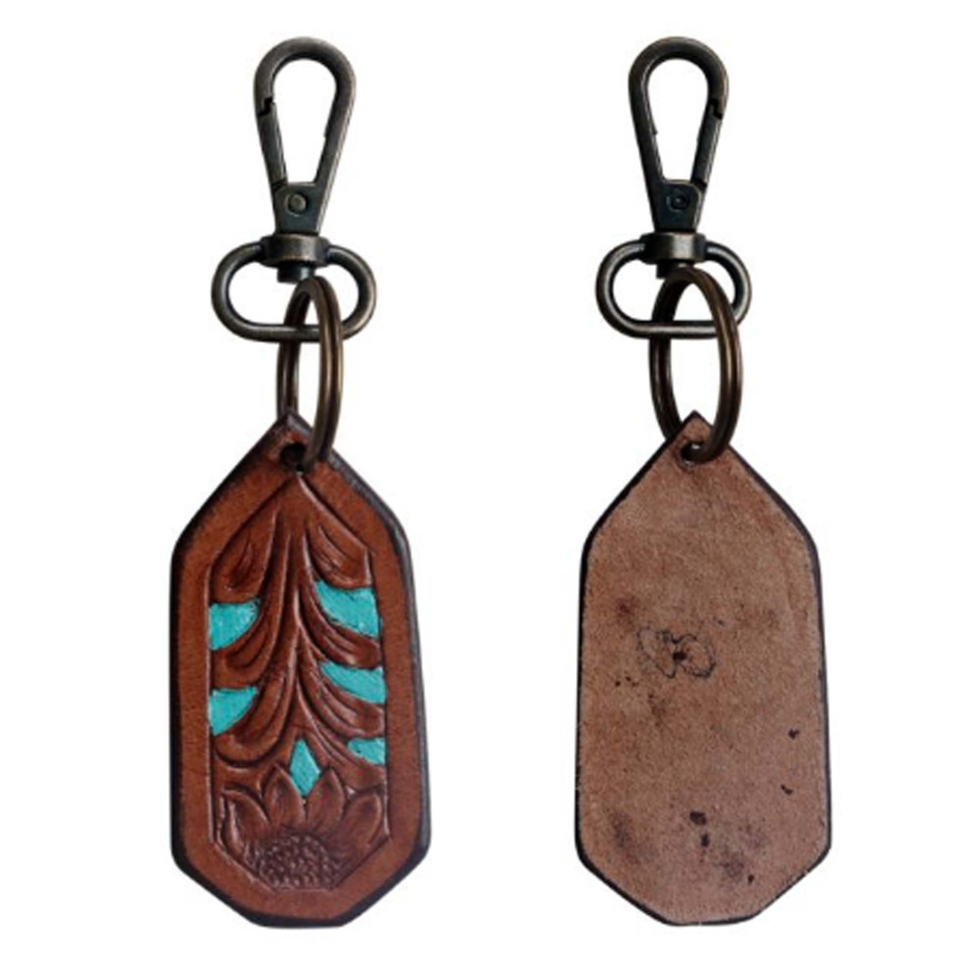 Myra Bags Myra Bags Keychain Handtooled Leather Keychain Etsy