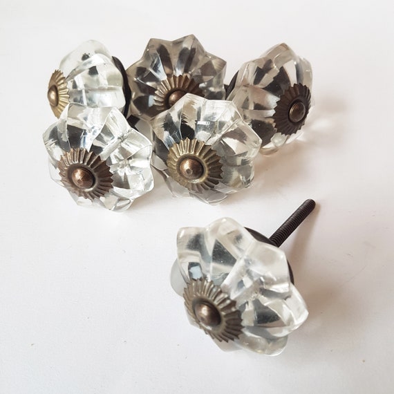 Crystal Clear Glass Pull Knob Crystal Clear Glass Pull Knob