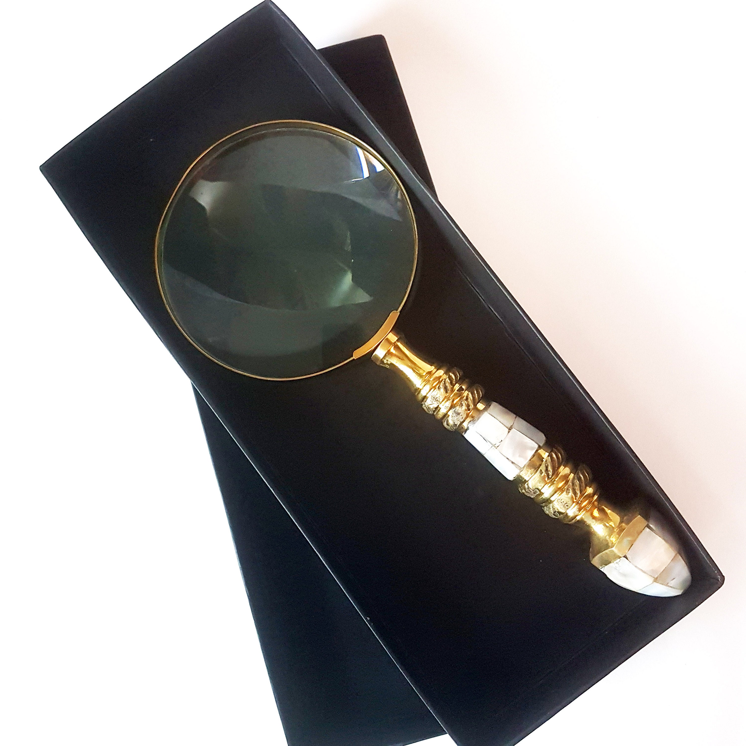 Solid Brass Magnifying Glass, 40mm Diameter, Miniature Magnifying Glass,  Pendant, Steampunk Charm 