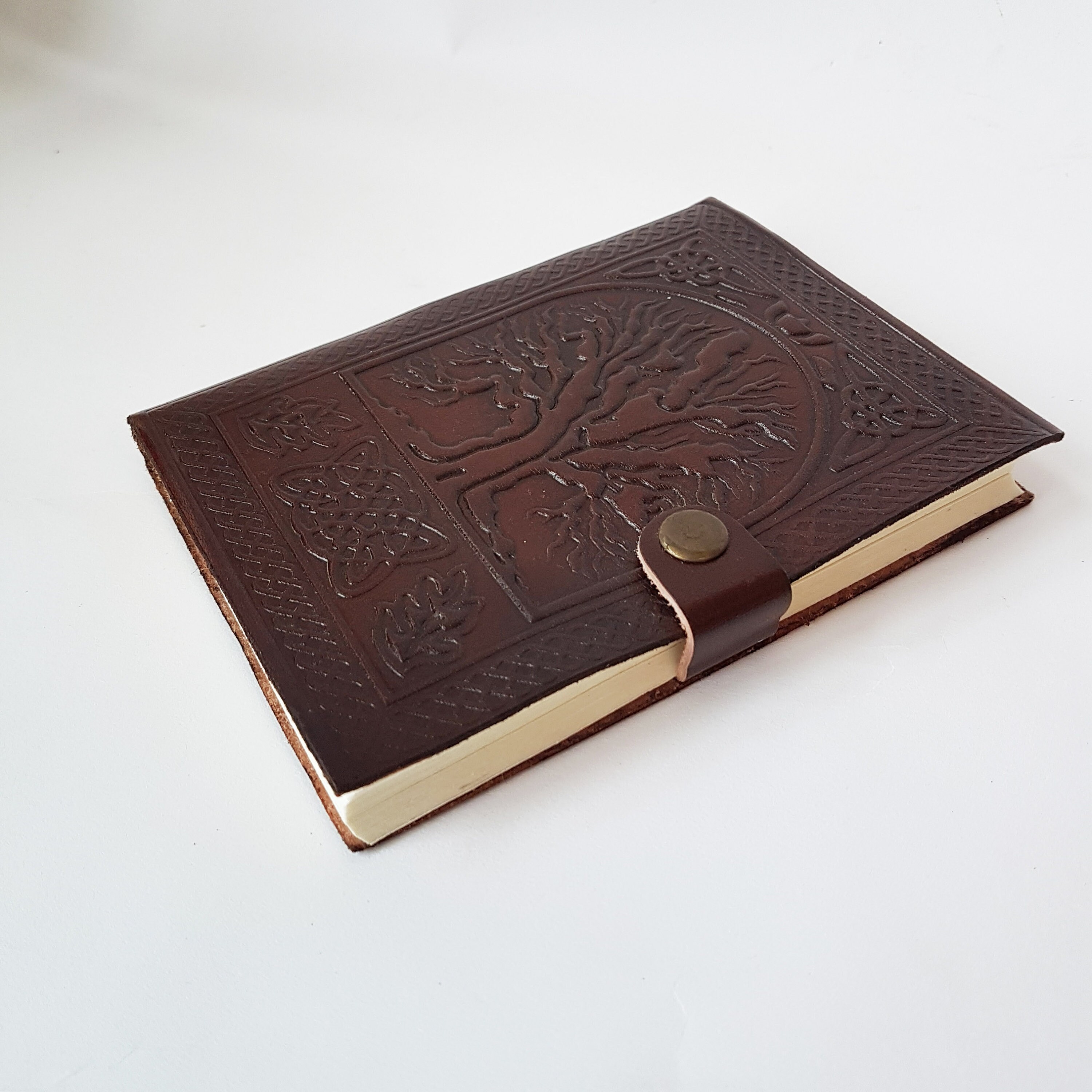 Coffret cadeau Journal en Cuir avec signet en Cuir Effet Vieilli