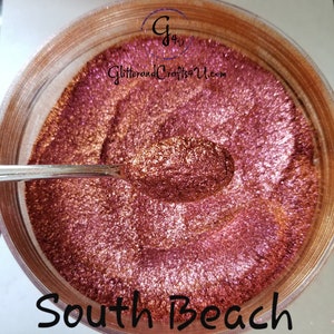 South Beach - GLISTERIGT Chameleonpuder - Smink, Naglar, Hantverk - Flerdimensionellt färgskiftande pigmentpulver - Rosa, Orange, Mauve, Guld