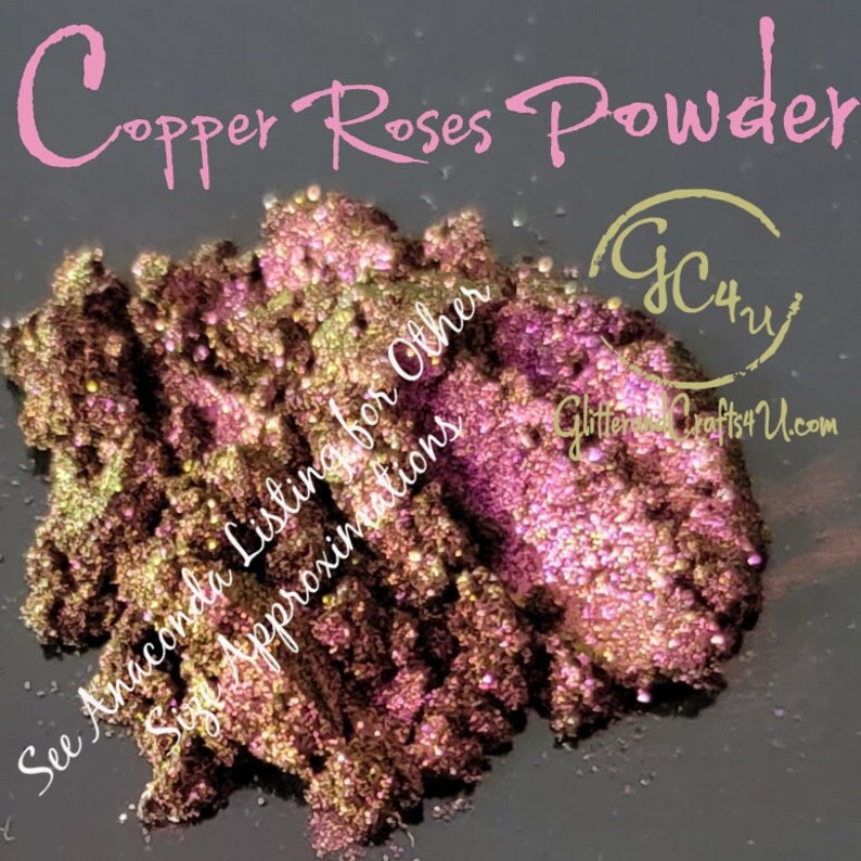 Copper Roses - Super Chameleon Chromas Powder- & Flake - Multi DIMENSIONAL - .25g to 10g - Copper, Pink, Gold, Chartreuse, Fuchsia image 2