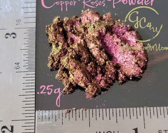 Copper Roses -  Super Chameleon Chromas Powder- & Flake - Multi DIMENSIONAL - .25g to 10g - Copper, Pink, Gold, Chartreuse, Fuchsia