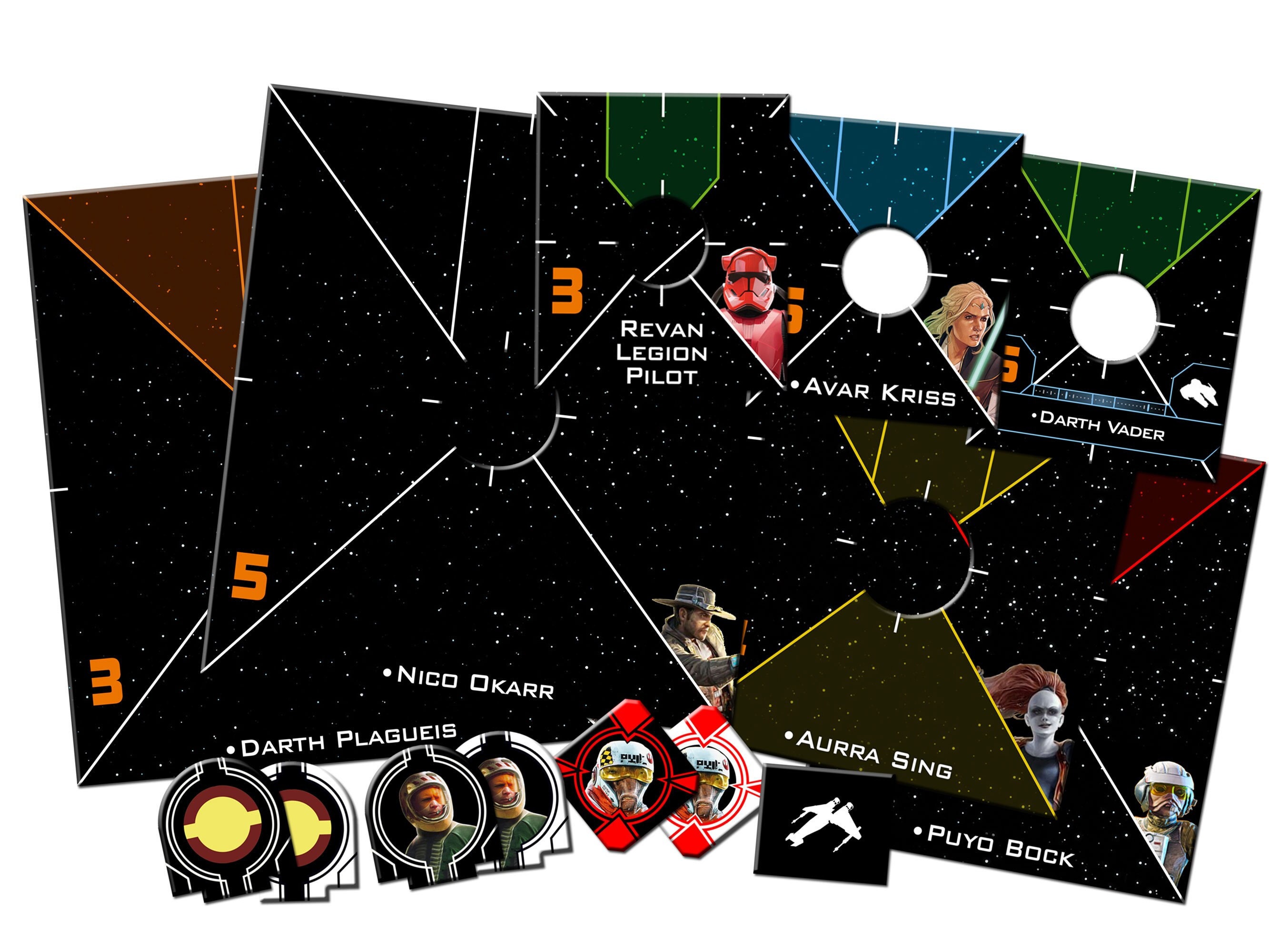 X-Wing Miniatures Custom Ship Tokens